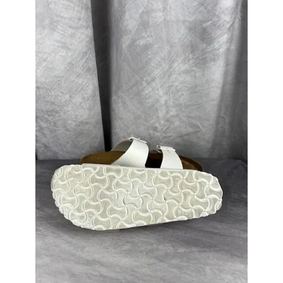 Birkenstock Arizona Soft Footbed Suede Leather Sandals L6, M4 - Antique White