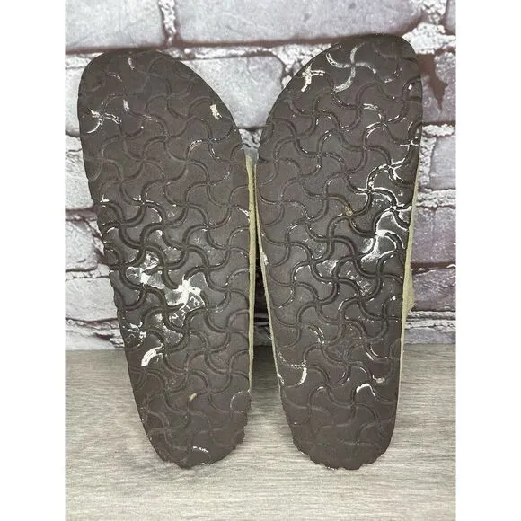 Birkenstock Arizona SOFT FOOTBED Beige Suede Leather Sandals Women Sz 40EU/9M US