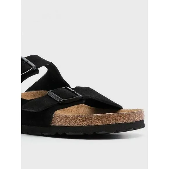 Birkenstock Arizona Suede Sandals Men Black