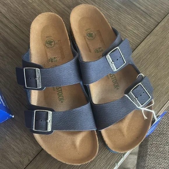 Birkenstock Arizona Vegan Synthetik - Desert Dust Indigo Blue Navy Blue Sandals
