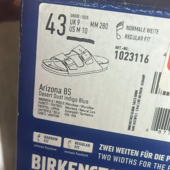 Birkenstock Arizona Vegan Synthetik - Desert Dust Indigo Blue Navy Blue Sandals
