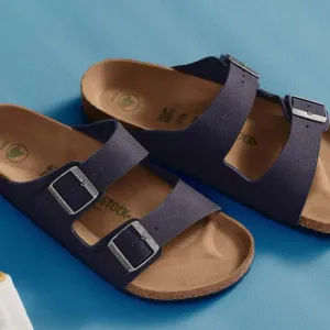 Birkenstock Arizona Vegan Synthetik - Desert Dust Indigo Blue Navy Blue Sandals