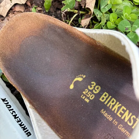 Birkenstock Arizona White Sandals with Buckles
