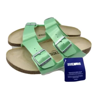 Birkenstock Arizona women sandals light green Birko-Flor Size 9 40 Narrow new