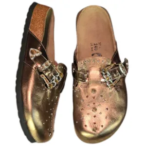 Birkenstock Betula Boston Bronze Buckle Mules Clogs Rhinestones Size 6