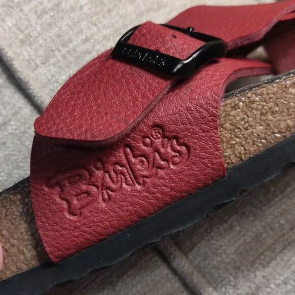 Birkenstock Birkis Dijon Red Cross Over Sandals SIZE 36/ US 5/5.5
