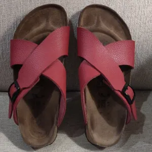 Birkenstock Birkis Dijon Red Cross Over Sandals SIZE 36/ US 5/5.5