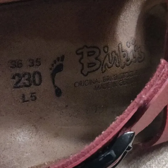 Birkenstock Birkis Dijon Red Cross Over Sandals SIZE 36/ US 5/5.5