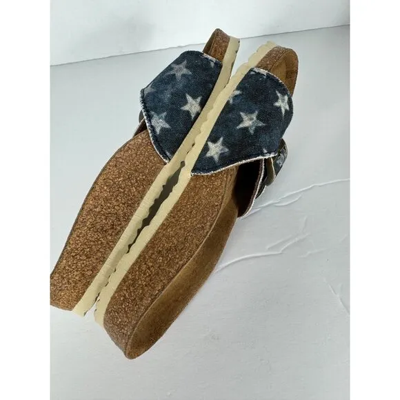 Birkenstock Birki’s Girls Madrid Sandals Canvas Stars EU 30 (US 12 Kids) America