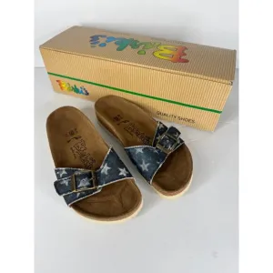 Birkenstock Birki’s Girls Madrid Sandals Canvas Stars EU 30 (US 12 Kids) America