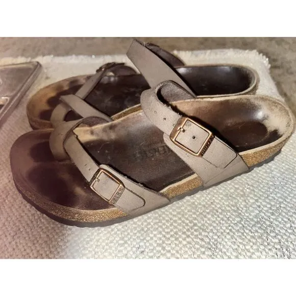 Birkenstock Birko Sandals Mocha Brown Medium Adjustable Straps Woman’s Size 9
