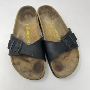 Birkenstock Black Madrid Slip On Birko Flor Slide Sandals Size 40