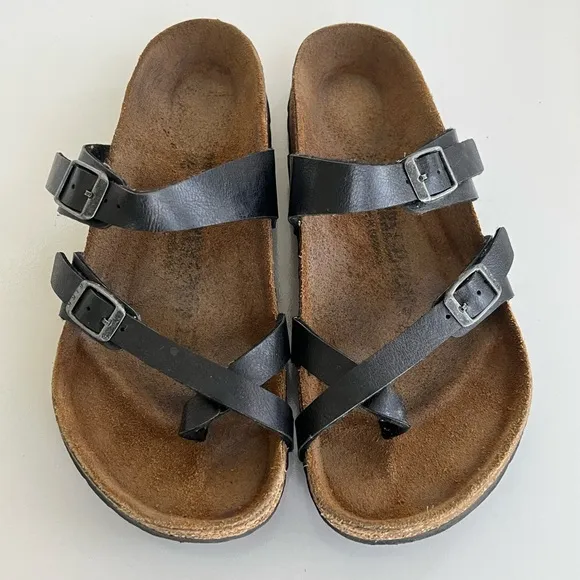Birkenstock Black Mayari Toe Sandals Size EU 38 / US 7 R