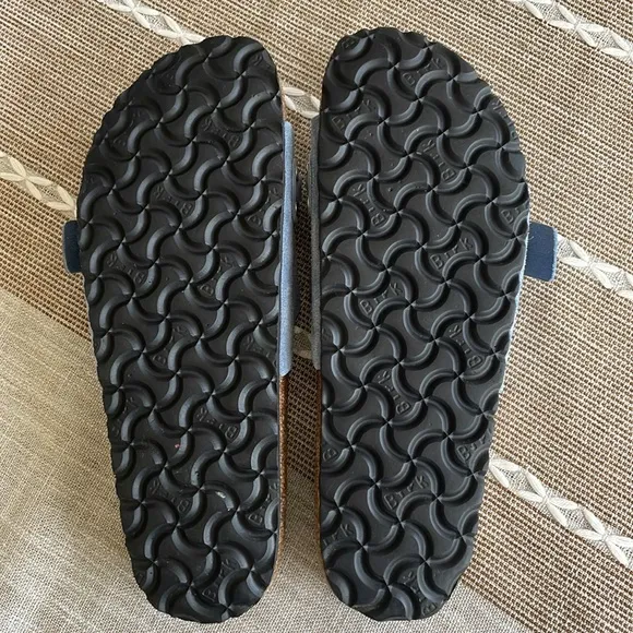 Birkenstock Blue Suede and oiled leather Sandals Oita braided elemental blue 39