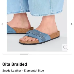 Birkenstock Blue Suede and oiled leather Sandals Oita braided elemental blue 39