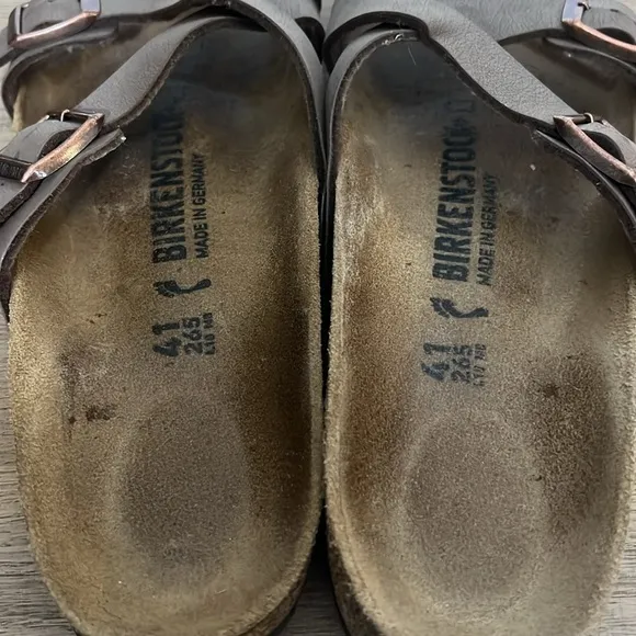 Birkenstock Brown Double Strap Sandals sz L 10