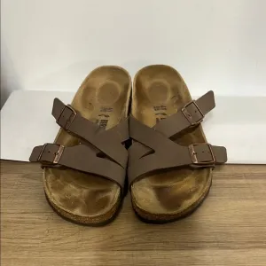 Birkenstock Brown Double Strap Sandals sz L 10