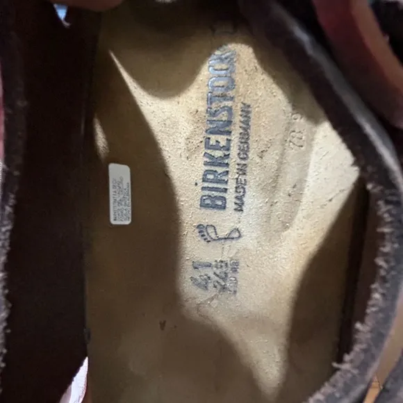 Birkenstock Brown Sandals with Adjustable Straps and Contoured Footbed