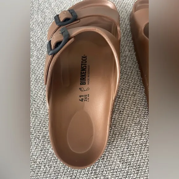Birkenstock Copper Metallic Sandals with Adjustable Straps- NWOT. M8/L10