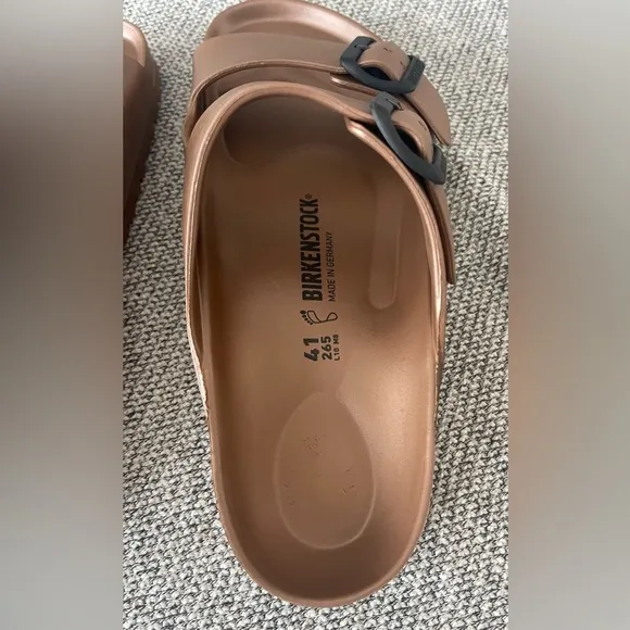 Birkenstock Copper Metallic Sandals with Adjustable Straps- NWOT. M8/L10