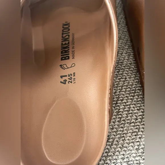 Birkenstock Copper Metallic Sandals with Adjustable Straps- NWOT. M8/L10