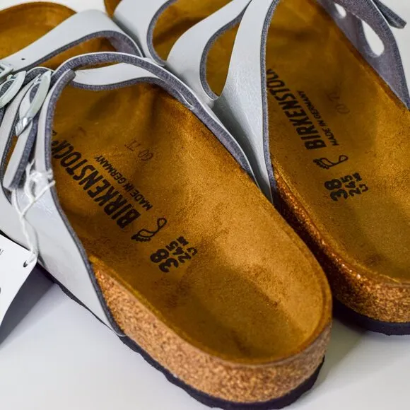 Birkenstock Florida BS Graceful Silver Sandals Size 38 EU