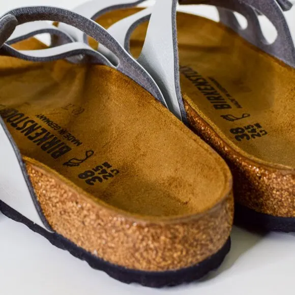 Birkenstock Florida BS Graceful Silver Sandals Size 38 EU