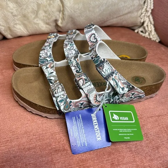 Birkenstock Florida Fresh Vegan Flower sandals, size 8 women (39euro) NWT