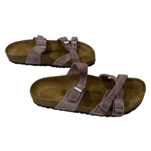 Birkenstock Franca Lavender Oiled Leather Mules Sandals Like NWOT Unique L7 M5