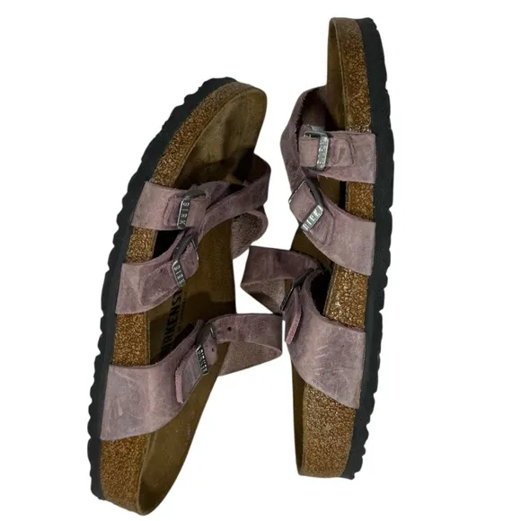 Birkenstock Franca Lavender Oiled Leather Mules Sandals Like NWOT Unique L7 M5