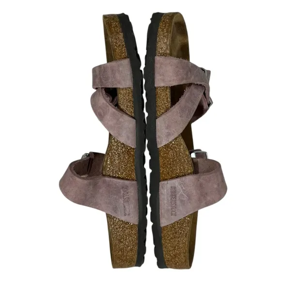 Birkenstock Franca Lavender Oiled Leather Mules Sandals Like NWOT Unique L7 M5