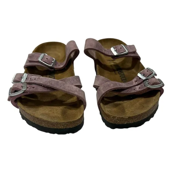 Birkenstock Franca Lavender Oiled Leather Mules Sandals Like NWOT Unique L7 M5