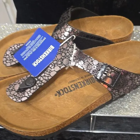 Birkenstock Gizeh Birko-Flor- Metallic Stones