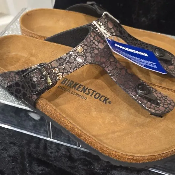 Birkenstock Gizeh Birko-Flor- Metallic Stones