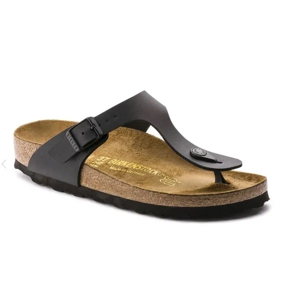 Birkenstock Gizeh Birko Flor Sandals Black size 9