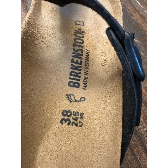 Birkenstock Gizeh Black Thong Sandals Comfortable Footbed Women's 7 Men's 5