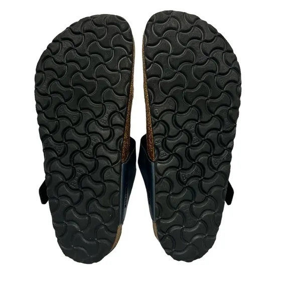 BIRKENSTOCK GIZEH Metallic Onyx Birko-Flor Thong Sandals Women's 37 US 6-6.5
