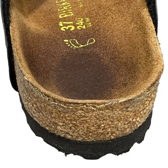 BIRKENSTOCK GIZEH Metallic Onyx Birko-Flor Thong Sandals Women's 37 US 6-6.5