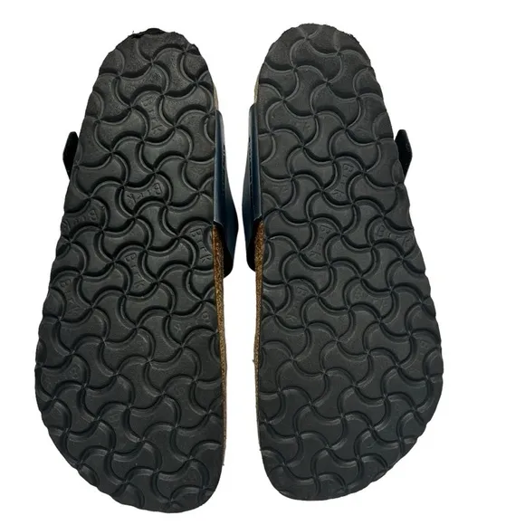 BIRKENSTOCK GIZEH Metallic Onyx Birko-Flor Thong Sandals Women's 37 US 6-6.5