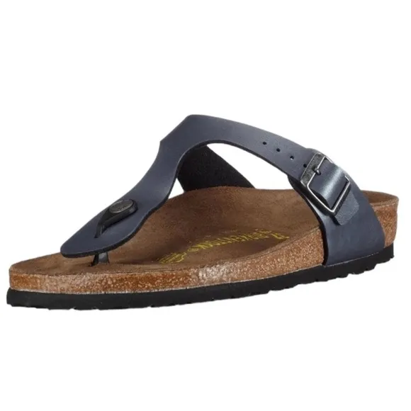 BIRKENSTOCK GIZEH Metallic Onyx Birko-Flor Thong Sandals Women's 37 US 6-6.5