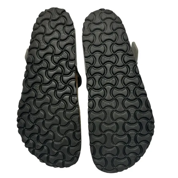 BIRKENSTOCK GIZEH Soft Footbed Silver Sparkle Thong Sandals Women's 37 US 6-6.5