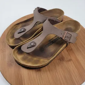Birkenstock Gizeh Womens Brown Birko Flor Sandals Size 37 EU 6.5 US Regular