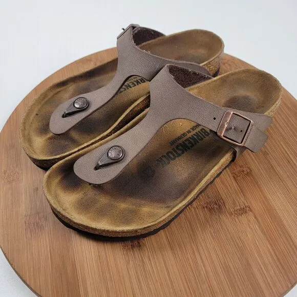 Birkenstock Gizeh Womens Brown Birko Flor Sandals Size 37 EU 6.5 US Regular
