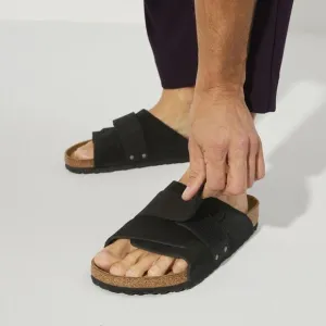 Birkenstock Kyoto Nubuck Leather Black Slide Sandals Men Size 12