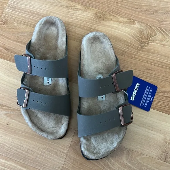 Birkenstock Lambskin-/Shearing Lined Sandals