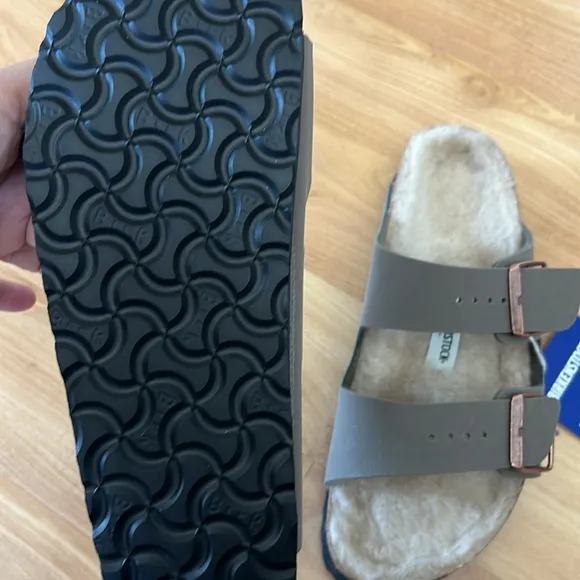 Birkenstock Lambskin-/Shearing Lined Sandals