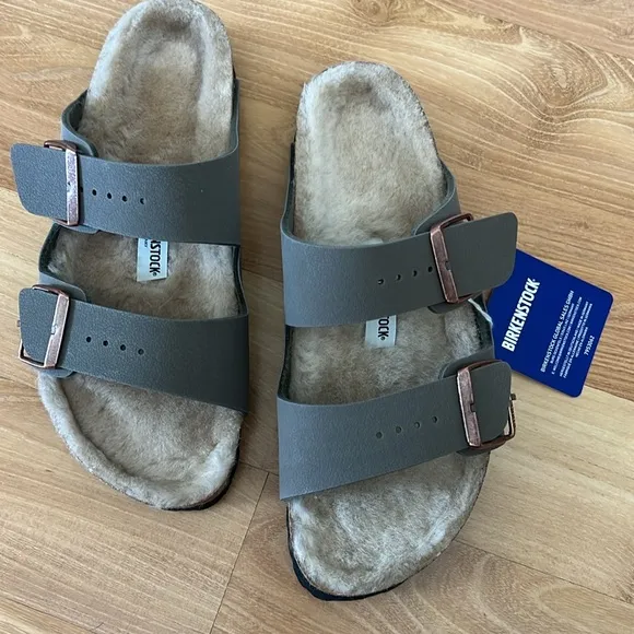 Birkenstock Lambskin-/Shearing Lined Sandals