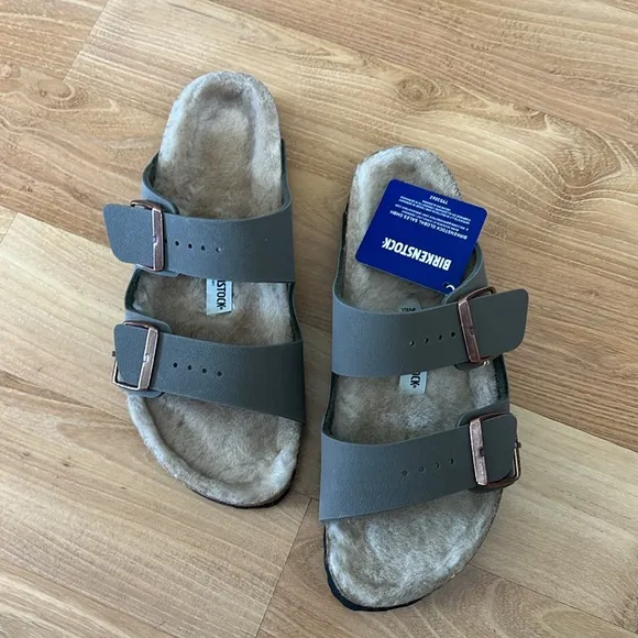 Birkenstock Lambskin-/Shearing Lined Sandals