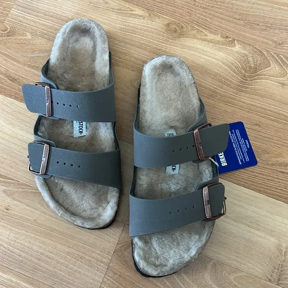 Birkenstock Lambskin-/Shearing Lined Sandals