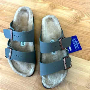 Birkenstock Lambskin-/Shearing Lined Sandals